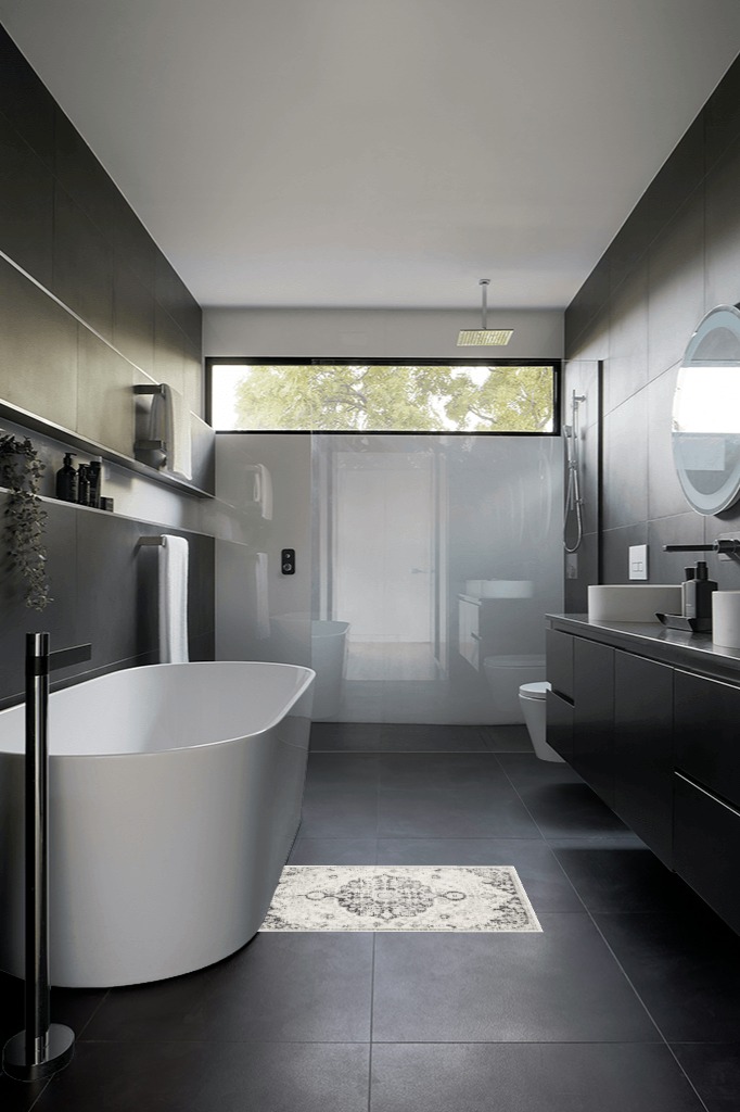 Artistic Weavers Odelia Vintage Bohemian Area Rug, in Black Modern Bathroom