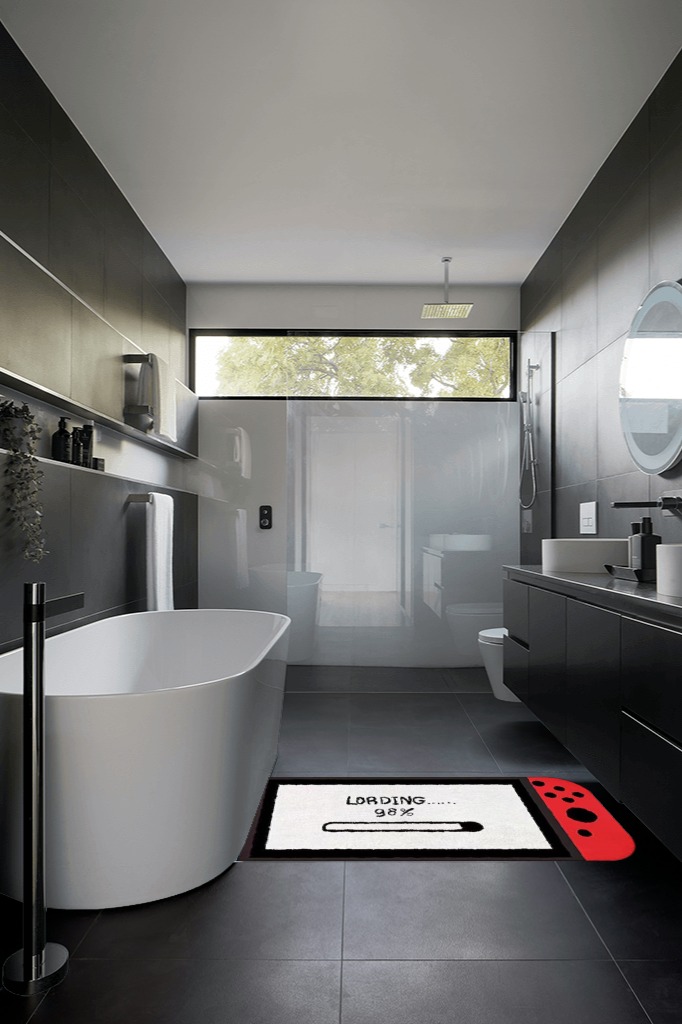 Anime Gaming Rug Anime Carpet Game Kids Rugs for Bedroom Aesthetic Soft Carpet Decorative Rug for Indoor Outdoor 59 * 24in (3) in Black Modern Bathroom