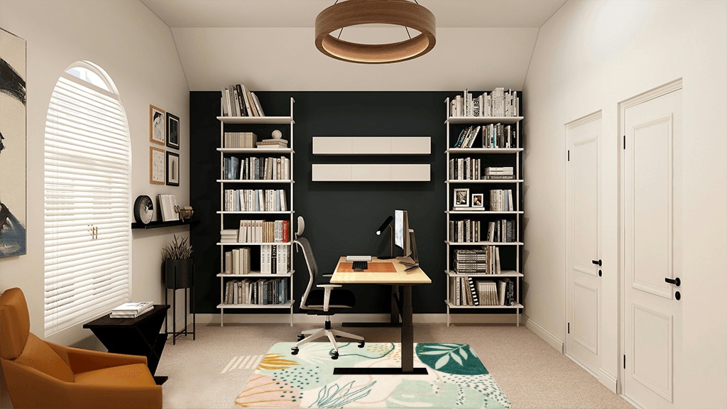 Botanical Print Small Rug Modern Abstract Non-Slip Minimalist Art Area Rug in White and Black Home Office