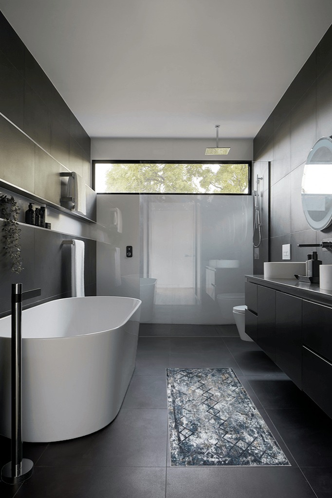 NATOLIA DECOR Runner for Bedroom in Black Modern Bathroom