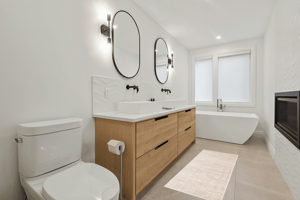 ‎Cream ‎Contemporary ‎Non Slip ‎Living Room ‎Runner in Scandinavian Neutral bathroom