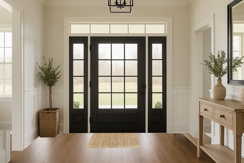 ‎Natural ‎Farmhouse  ‎Kitchen, Bedroom, Living Room, Hallway, Dining Room ‎Area Rug in White Transitional Foyer