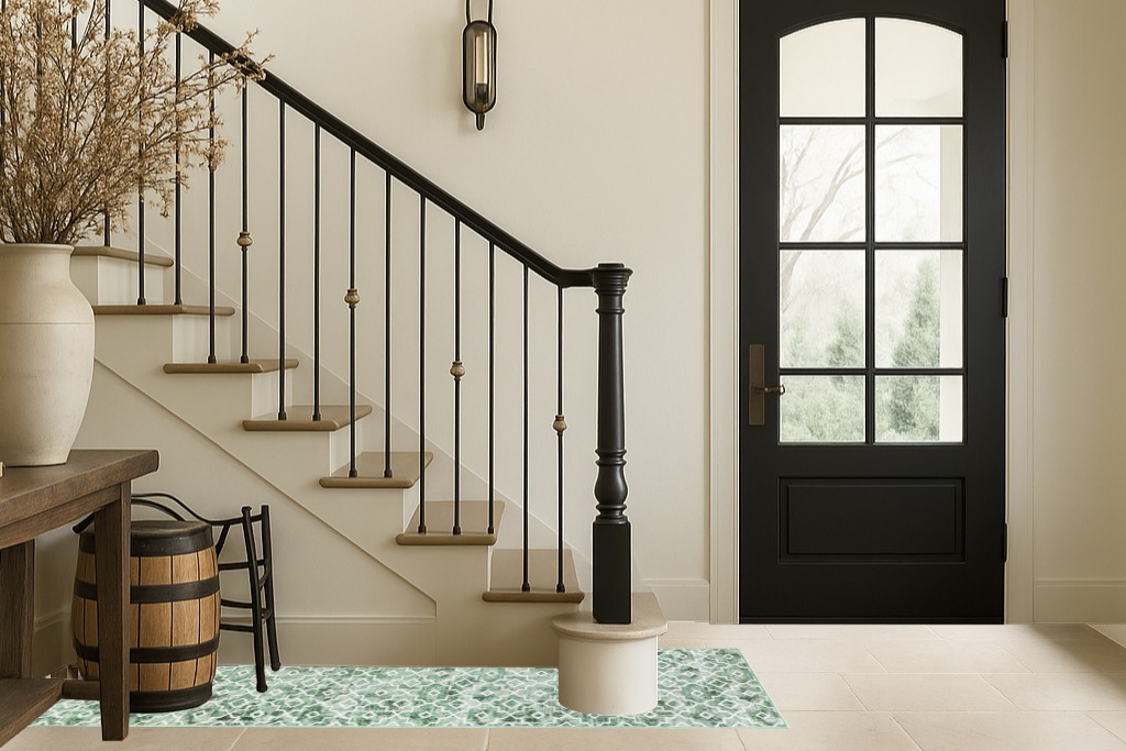 Wonnitar Moroccan 2x8 Sage Green Kitchen Rug Runners,Washable Hallway Runner Rugs with Rubber Backing,Non-Slip Long Indoor Soft Distressed Throw Carpet for Entryway Bedroom Laundry in Foyer with Stairs