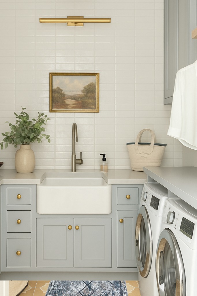 NATOLIA DECOR Runner for Bedroom in Blue Laundry Room