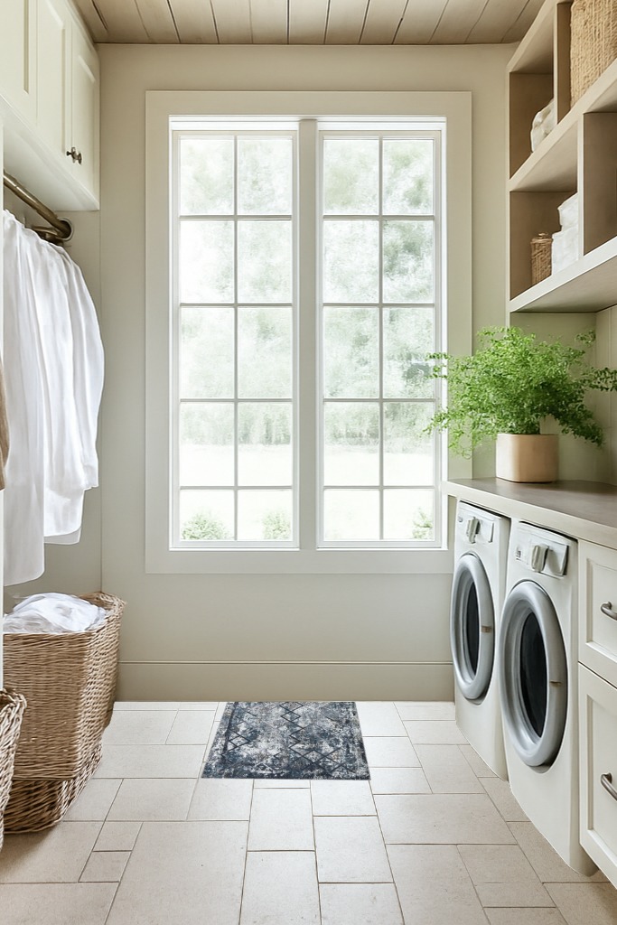 NATOLIA DECOR Runner for Bedroom in Natural Laundry Room