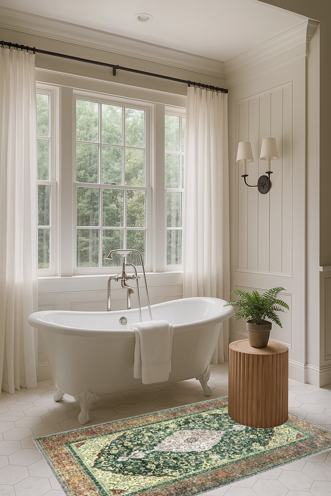 NATOLIA DECOR Area Rug in Luxurious Bathroom