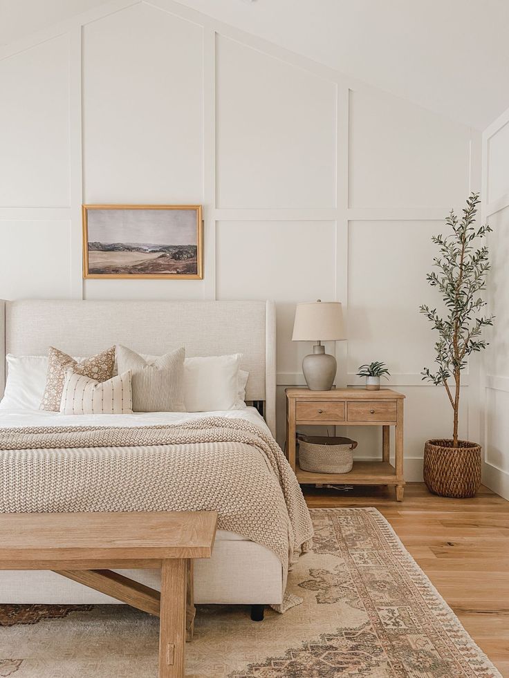 Rug placement in bedroom