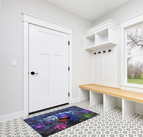 Carpet, Anime Game Cartoon Carpet Living Room Bedroom Floor Sofa Mat, Home Area Decorative Floor Mat in White Modern Entryway