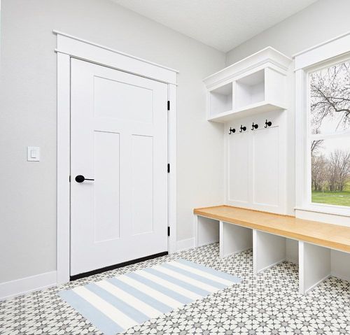 Brookvale Striped Handmade Cotton Sky Blue/Ivory Area Rug Beachcrest Home Rug ... in White Modern Entryway