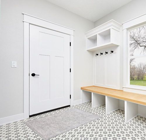 Eldine Abstract Handmade Tufted Ivory/Black Area Rug Joss & Main Rug Size ... in White Modern Entryway