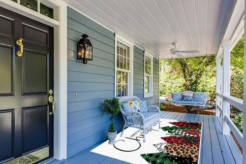 Merry Christmas Area Rug 5 x 8, Washable Bedroom Rug Non-Slip Kitchen Rugs Non Shedding Floor Cover Mat Runner Rug for Living Room Dining Room Outdoor Carpet Christmas Tree Buffalo Plaid Texture in Light Blue Patio