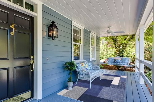 RUGSREAL Contemporary Area Rug in Light Blue Patio