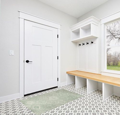 Pershing Hand-Tufted Wool Green Area Rug Gracie Oaks Rug Size: Rectangle 3' x 5' in White Modern Entryway