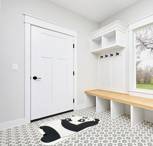 Abeigoi Bathroom Rug Kids Play Mat Bedroom Carpet Animal Play Rug 5Ft Fluffy Panda Washable Floor Mat for Kids Boys Girls Room Cute Nursery Rug Nonslip Cartoon Rug for Home Decor, White/Black 2.6x5Ft in White Modern Entryway