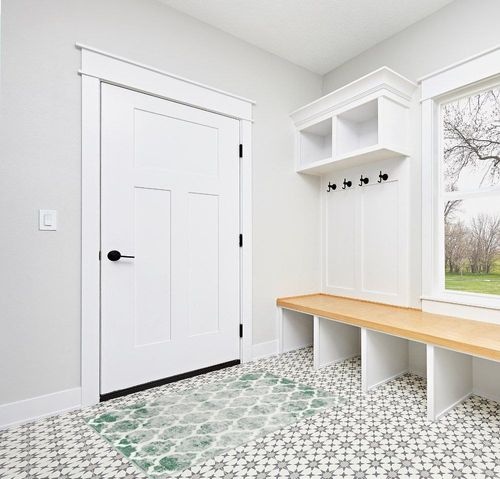 Lahome Moroccan Washable Bedroom Rug - 3 x 5 Rugs for Living Room Ultra-Thin Geometric Trellis Green Rug for Entryway Modern Non-Slip Small Carpet for Bathroom Laundry Kitchen Office,3'x 5' in White Modern Entryway