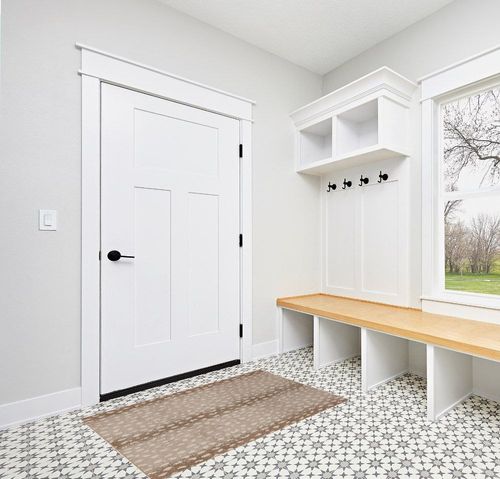 Mohawk Home Antelope Animal Print Beige 3' x 5' Area Rug Perfect for Kitchen, Living Room, Dining Room in White Modern Entryway
