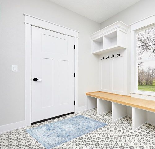 Bloom Rugs Washable Non-Slip 3' x 5' Rug - Blue/Gray Traditional Area Rug for Living Room, Bedroom, Dining Room, and Kitchen - Exact Size: 3' x 5' in White Modern Entryway