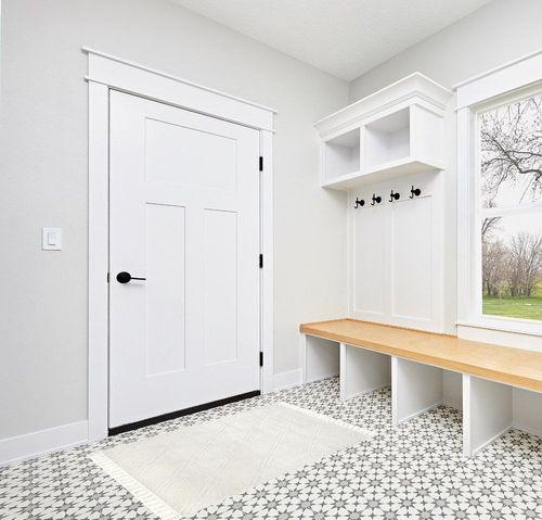Rugs USA x Arvin Olano Balboa Textured Tile Area Rug, 3' x 5', Ivory in White Modern Entryway