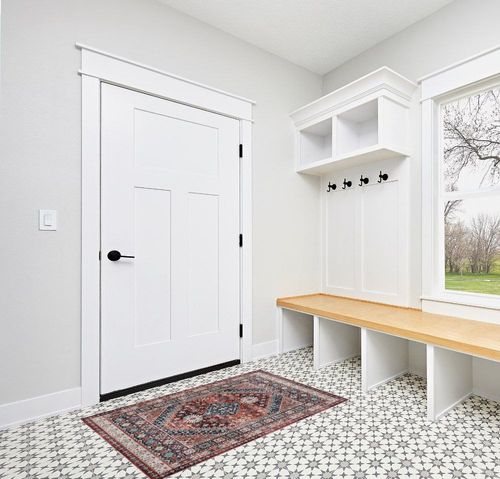 zesthome 3x5 Rug Ultra Soft Washable Rug, Non Slip Area Rug Indoor Entrance, Stain Resistant Rugs for Living Room Bedroom Vintage Home Decor Area Rugs (Brick Red,3'x5') in White Modern Entryway
