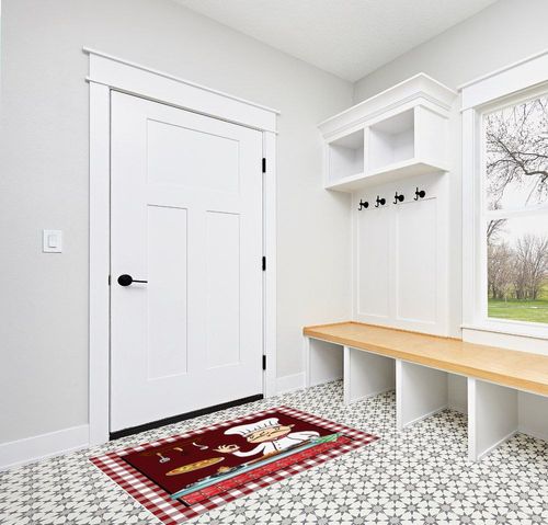 Rugs for Living Room, Fat Chef Area Rug, Area Rug for Kids Room Bedroom Decor, Room Decor Aesthetic Comfy Carpet, Non-Shedding Modern Area Rugs, 3x5ft Washable Rug in White Modern Entryway