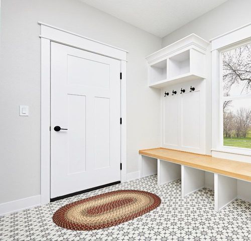 Super Area Rugs Hartford Braided Rug Made in USA, Spanish Red,3' X 5' Oval in White Modern Entryway