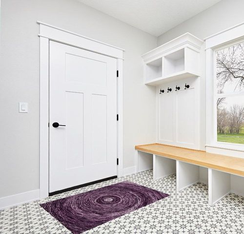 SAFAVIEH Ikat Collection Accent Rug - 3' x 5', Purple, Handmade Wool, Ideal for High Traffic Areas in Entryway, Living Room, Bedroom (IKT633P) in White Modern Entryway