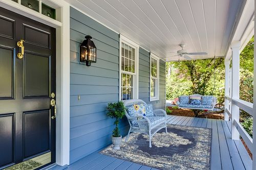 Navy Blue Modern Lightweight Living Room Area Rug in Light Blue Patio