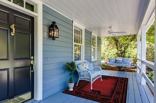 Rug Empire Rustic Lodge Cabin Bear Walk Area Rug, 5'3"x7'3" in Light Blue Patio