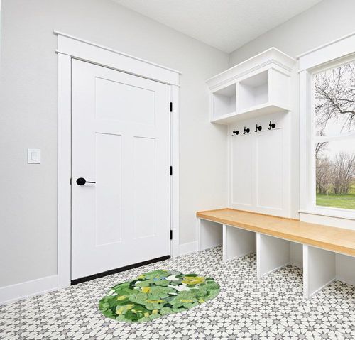 ZYFAB 3D Stereo Moss Rug for Living Room Soft Non Slip Green Moss Carpet Bedroom Bedside Floor Mat Modern Doormat Shaggy Rugs Home Decor,A,100 * 106CM in White Modern Entryway
