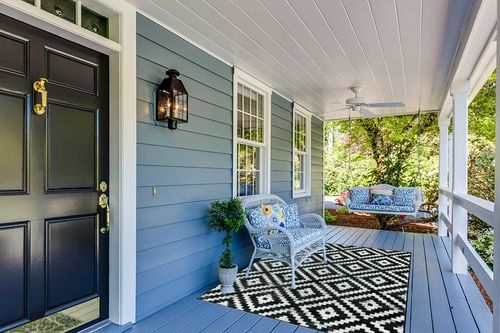 Lahome Moroccan Area Rug 5x7 Washable Rug Soft Non Slip Non Shedding Low Pile Printed Geometric Trellis Rugs for Indoor Bedroom Living Room Dining Room Playroom Carpet, Black and White in Light Blue Patio