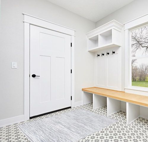 Westberry Handmade Flatweave Cotton Area Rug in Navy / Ivory Laurel Foundry ... in White Modern Entryway