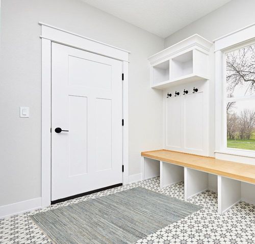 Doleman Striped Handmade Flatweave Natural/Blue Area Rug Breakwater Bay Rug Size ... in White Modern Entryway