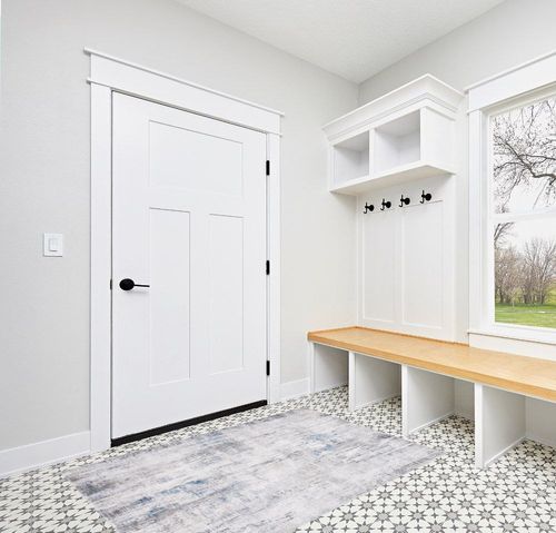 Neuman Vogue 117 Area Rug in Blue / Grey Trent Austin Design Rug Size: Rectangle ... in White Modern Entryway