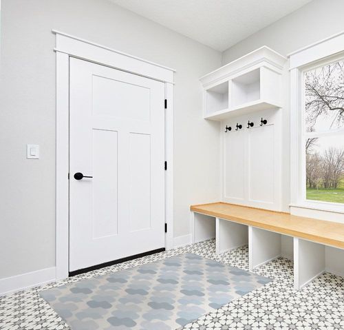S Curve Light Blue Area Rug by Becky Bailey Corrigan Studio Rug Size: Rectangle 4 ... in White Modern Entryway