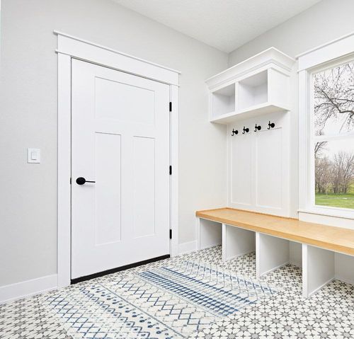 Waukee Moroccan Performance Light Blue Rug Dakota Fields Rug Size: Rectangle 4' x 6' in White Modern Entryway