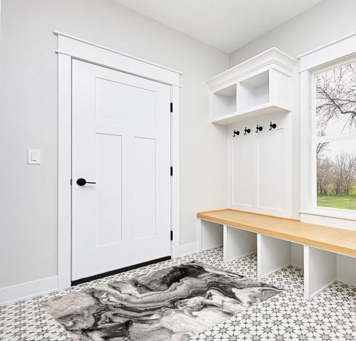 nuLOOM Remona Modern Abstract Area Rug, 4' x 6', Grey in White Modern Entryway