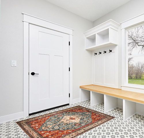 Morebes Tribal Washable 4x6 Rug, Soft Kitchen Area Rug Boho Bathroom Rug Distressed Laundry Room Entryway Rugs Indoor Non Slip, Vintage Throw Rug for Bedroom Living Room, Rust/Multi in White Modern Entryway