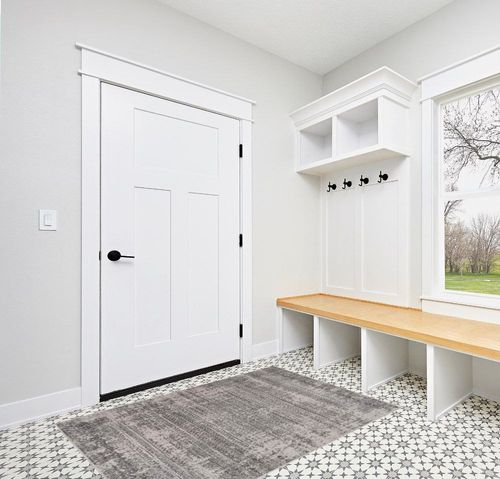 Bloom Rugs Vintage Geometric Cream Gray Area Rug - Boho Distressed 4x6 Rug for Living Room, Bedroom and Kitchen in White Modern Entryway