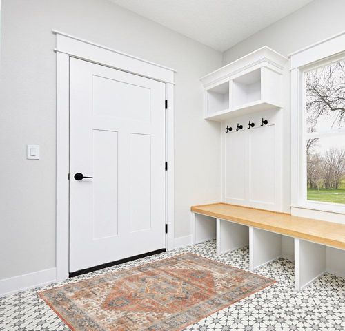 Dripex Area Rug 4x6 Rug, Ultra-Thin Machine Washable Rug, Oriental Floral Print Boho Rug Carpet, Non-Slip Stain Resistant Indoor Rugs for Living Room Bedroom Dining Room Office in White Modern Entryway
