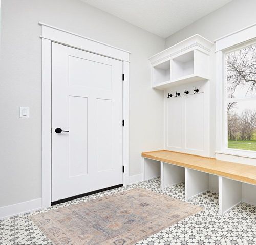 Becki Owens x Surya Marlene Area Rug, 3'10" x 5'7", Pale Blue in White Modern Entryway