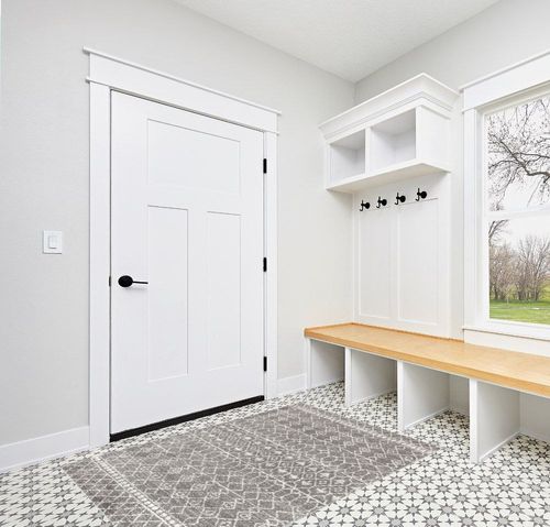 JONATHAN Y MOH209B-4 Izil Moroccan Beni Souk Indoor Farmhouse Area-Rug Bohemian Minimalistic Geometric Easy-Cleaning Bedroom Kitchen Living Room Non Shedding, 4 X 6, Gray,Cream in White Modern Entryway