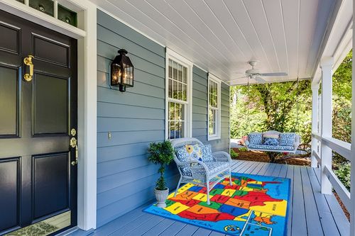 Kids Rug USA Map Area Rug 5x7 (Approx : 4'11" X 6' 10") Non Slip Gel Backing in Light Blue Patio