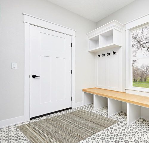 Garland Rug Carnival Stripe 4 ft. x 6 ft. Area Rug EarthTone in White Modern Entryway