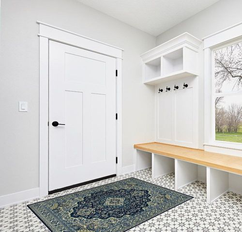 WESTLOOM Area Rug 4x6 Vintage Area Rug Oriental Traditional Area Rug Medallion Collection Non-Shedding Indoor Area Rug for Living Room Bedroom Dining Room, Red in White Modern Entryway