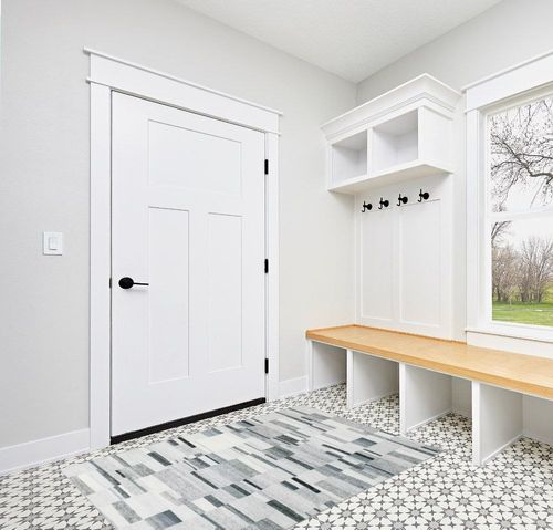 COZYLOOM Area Rug 4x6 Modern Geometric Distressed Rug Low Pile Abstract Print Non-Shedding Rug for Living Room Indoor Non Slip Throw Carpet for Bedroom Home Office Dorm Dining Room Floor Decor Grey in White Modern Entryway