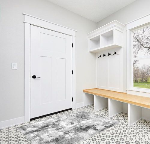 Dripex Modern Abstract Area Rug, Washable 4x6 Rug Soft Fluffy Indoor Carpet Area Rugs for Living Room Bedroom Kids Rooms, Ink Gray TPR Backing Faux Fur Throw Rug Non-Slip & Durable Floor Mats for Home in White Modern Entryway