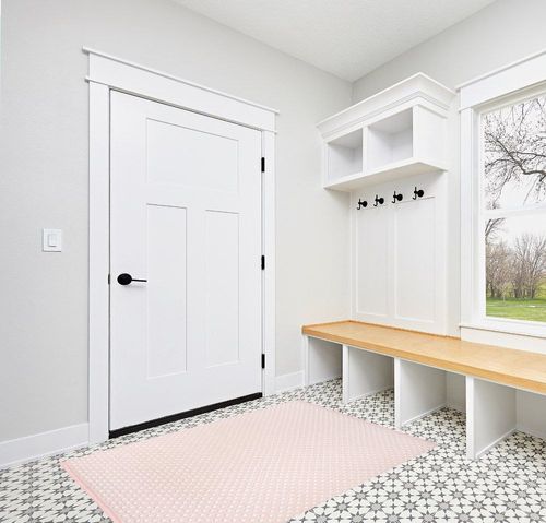 Erin Gates by Momeni Langdon Windsor Pink Hand Woven Wool Area Rug 3'9" X 5'9" in White Modern Entryway