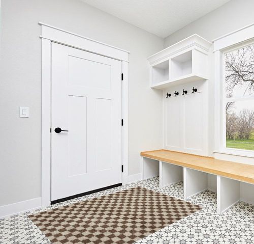 nuLOOM Adelaide Mid-Century Checkered Shag Area Rug - 4x6 Shag Area Rug Mid-Century Modern Beige Rugs for Living Room Bedroom Dining Room Nursery in White Modern Entryway