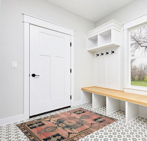 Loloi II Jocelyn Collection JOC-06 Accent Rug 4'-0" x 6'-0" Rose/Rose Rectangular 0.38" Thick in White Modern Entryway
