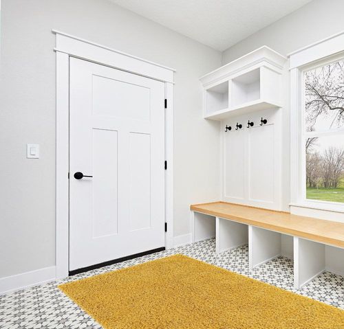 Yellow, 5x8 Feet fluffy rug in White Modern Entryway